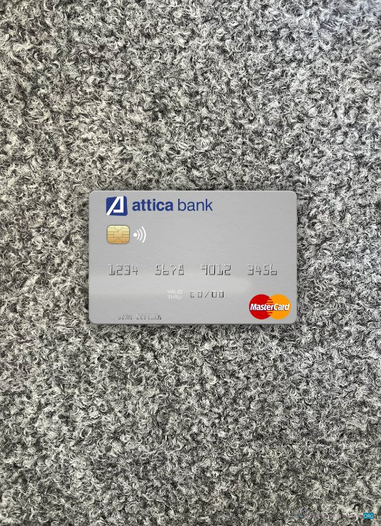 Download Greece Attica Bank mastercard photolook front Photoshop template